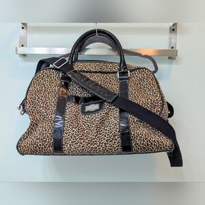 Flaunt Leopard Print Weekend Or Carry-on Bag With Shoulder Strap